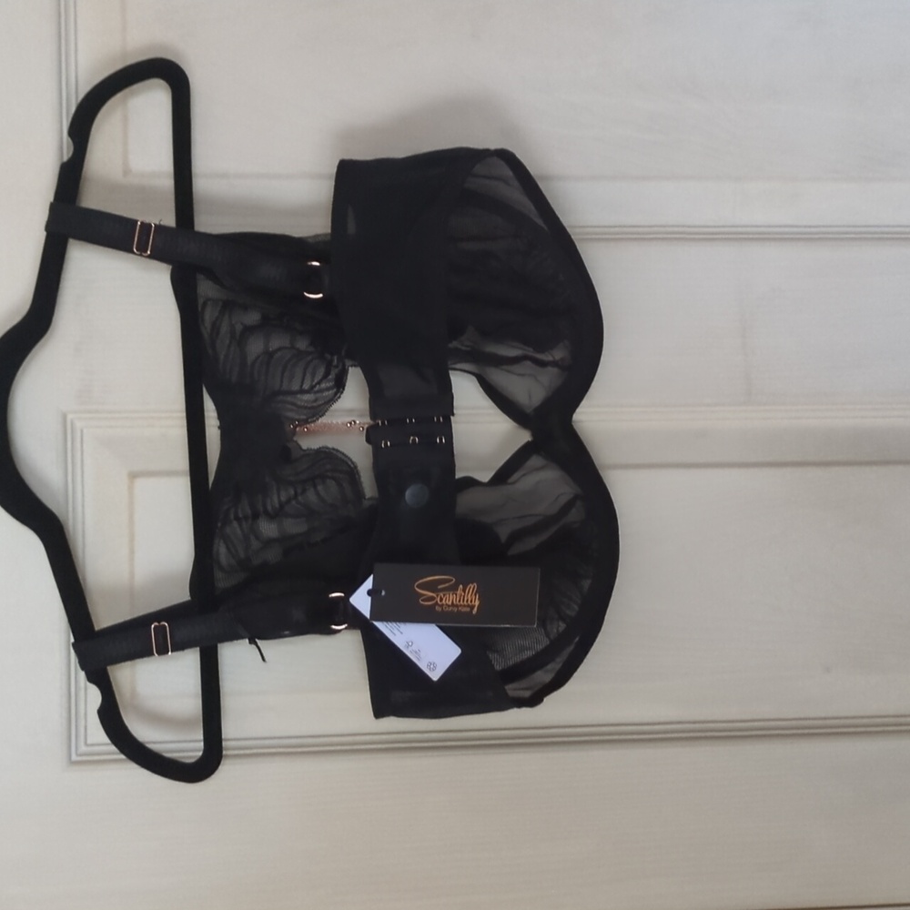 NWT Curvy Kate Scantelly 38i Black Unveiled Deep Plunge Bra - Picture 4 of 6